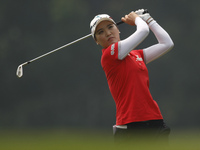 So Yoen Ryu of South Korea watches her shot on the fairway of hole 9 during the second round of the LPGA Malaysia golf tournament at Kuala L...