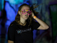 TURIN, ITALY - 2014-10-11: The Electric Run, the first night race in the world at the Parco Dora of Turin as the only Italian date. (