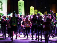 TURIN, ITALY - 2014-10-11: The Electric Run, the first night race in the world at the Parco Dora of Turin as the only Italian date. (