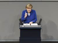 60. Meeting of the Bundestag - Delivery of a governmental declaration by the German Chancellor Angela Merkel  - to the ASEM summit on the 16...