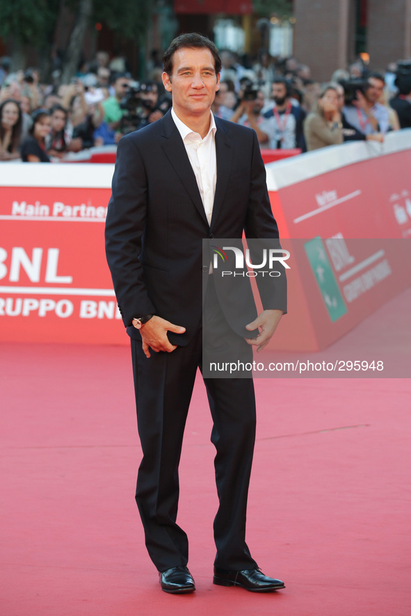 Clive Owen attends the red carpet during the 9th Rome Film Festival on October 18, 2014 in Rome, Italy.