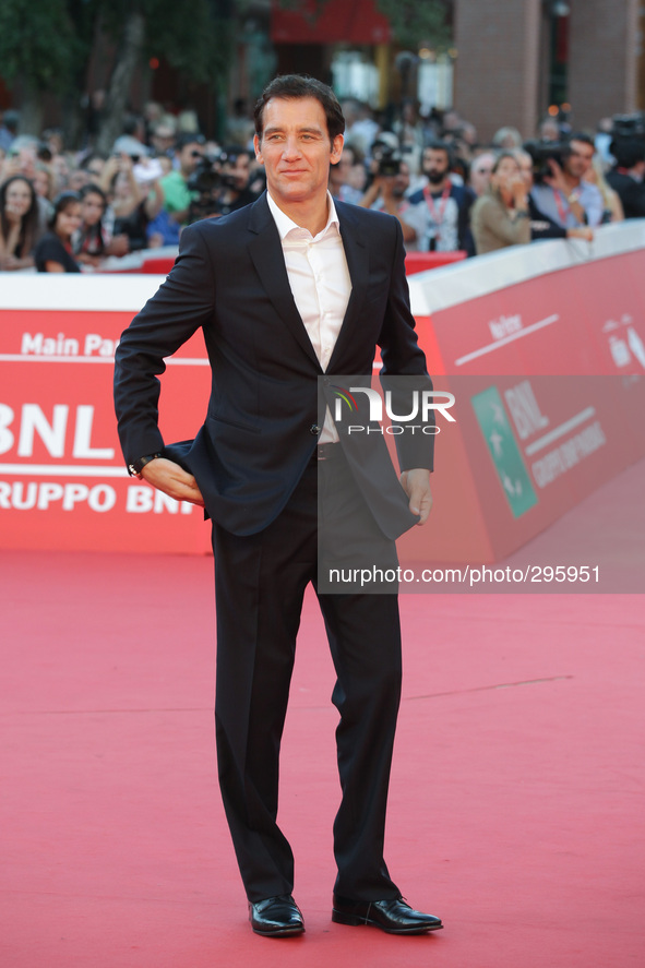Clive Owen attends the red carpet during the 9th Rome Film Festival on October 18, 2014 in Rome, Italy.