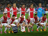 21 October-BARCELONA SPAIN: Ajax team in the match between FC Barcelona and Ajax, for Week 3 of the Champions League, played at the Camp Nou...