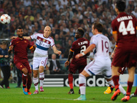 Il primo gol di Robben during the UEFA Champions League group E football match AS Roma vs Bayern Munich at Rome's Olympic Stadium on October...