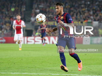 21 October-BARCELONA SPAIN: Neymar Jr. in the match between FC Barcelona and Ajax, for Week 3 of the Champions League, played at the Camp No...