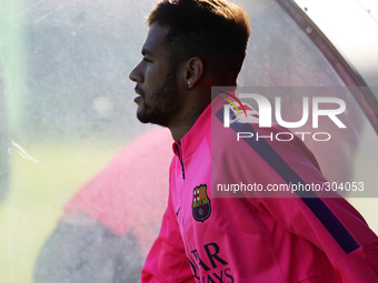 24 October-BARCELONA SPAIN: Neymar Jr. in training held at the Joan Gamper Sports City before the match against Real Madrid, on 24 October 2...