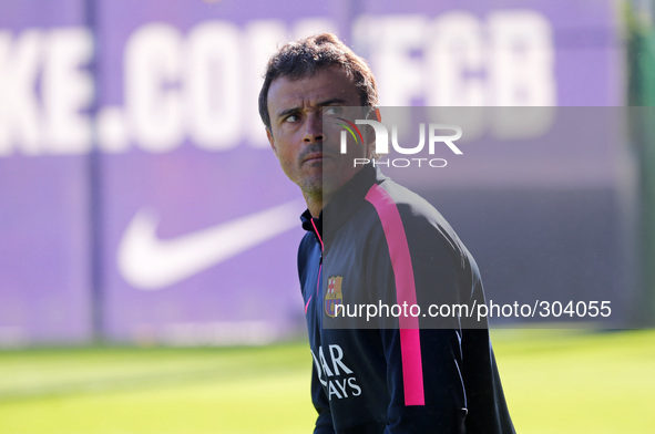 24 October-BARCELONA SPAIN: Ljis Enbrique Martinez in training held at the Joan Gamper Sports City before the match against Real Madrid, on...