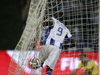 Portugal, Arouca: Porto's Colombian forward Jackson Martinez celebrates after scoring during the Premier League 2014/15 match between FC Aro...