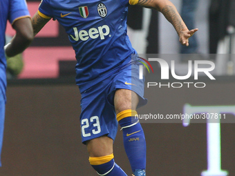 Juventus midfielder Arturo Vidal (23) in action during the Serie A football match n.8 JUVENTUS - PALERMO on 26/10/14 at the Juventus Stadium...