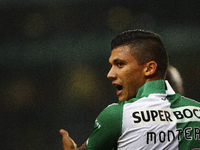 Sporting´s forward Fredy Montero reacts during the Portuguese League football match between Sporting CP and CS Maritimo at Jose Alvalade  St...