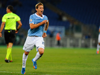 Esulta Biglia per il gol during the Serie A match between SS Lazio and Torino at Olympic Stadium, Italy on October 26, 2014. (