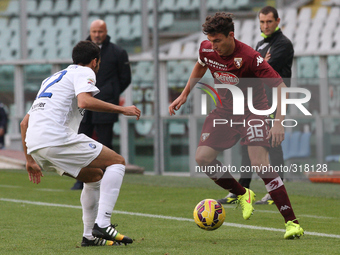 Torino defender Matteo Darmian (36) in action during the Serie A football match n.10 TORINO - ATALANTA on 02/11/14 at the Stadio Olimpico in...