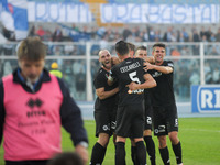 Spezia team during the Serie B match between Pescara vs Spezia on November 01 2013. (
