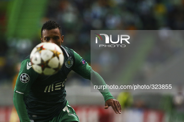 Sporting's midfielder Nani in action during the UEFA Champions League group G football match between Sporting CP and FC Schalke 04 at Alvala...