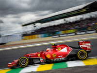 Ferrari's #7, Kimi Raikonnen qualified in 10th place at the qualify of the 2014 Brazilian GP of Formula 1 (