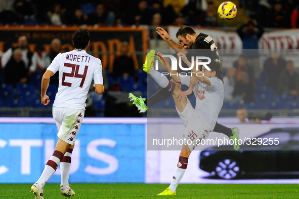 Torosidis e Darmian during the Serie A match between AS Roma and Torino FC at Olympic Stadium, Italy on November 09, 2014. 