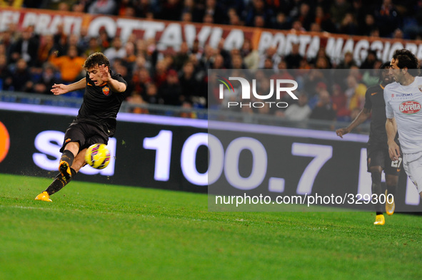 Il gol di Ljajic during the Serie A match between AS Roma and Torino FC at Olympic Stadium, Italy on November 09, 2014. 