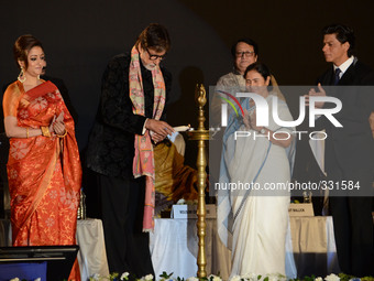 Actor Amitabh Bachhan inauguratig the  International Film Festival in Kolkata, India. (