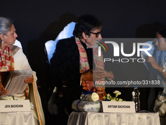 From left Jaya Bachchan, Amitabh Bachchan,CM Mamata Banerjee  during the inauguration of the Kolkata International Film Festival in Kolkata,...