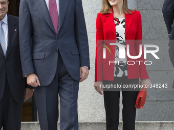 King Felipe VI of Spain and Queen Letizia of Spain attend the CSIC 75th anniversary event on November 24, 2014 in Madrid, Spain. Photo: Osca...