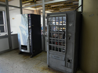 Vending machines in the entrance area at the campus of Psachna University of applied science on Euboea, Greece, on 28 November 2018. The onl...