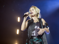 Emma Marrone in concert at the Pala Alpitour-Turin, Italy, on November 24, 2014. (