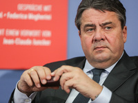 German Economy Minister and Vice Chancellor Sigmar Gabriel attends a book presentation of 'So kann Europa gelingen' on December 1, 2014 in B...