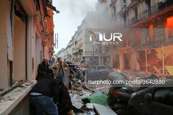 An explosion in French capital Paris on January 12, 2019 caused fire and injuries. 
