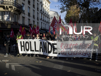 A demonstration against the unployment took place today, 2014/12/06, in Paris, France. The manifestation start at Stalingrad. (