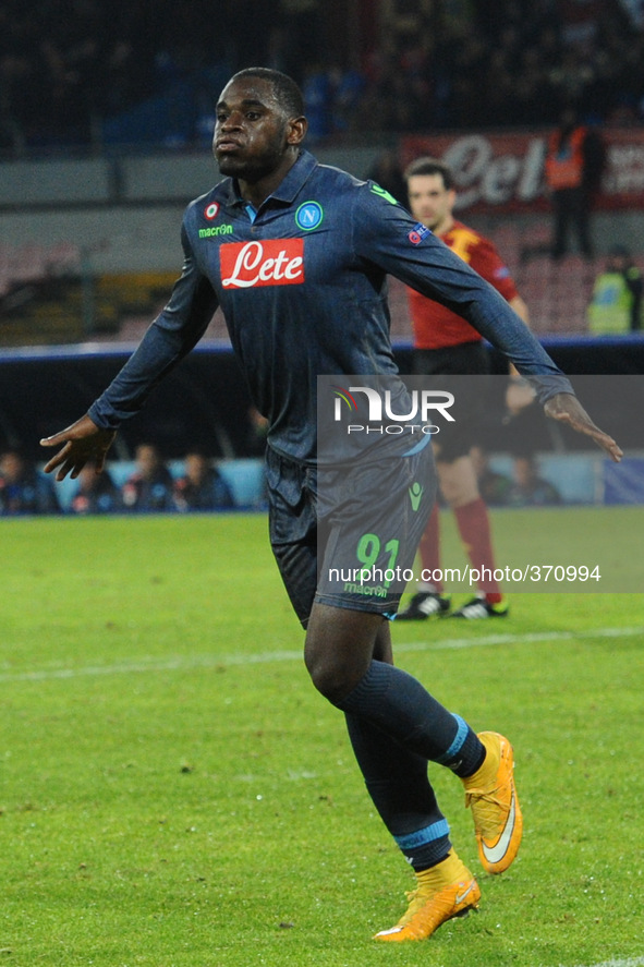 Duvan Zapata celebrates after scoring of SSC Napoli during UEFA Europa League Group I match between SSC Napoli and BSC Young Boys Football /...