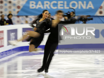 12 december-BARCELONA SPAIN: Daria Morzova and Mikhail Zhirnov in the junior ice dance free dance ISU Grand Prix in Barcelona, held at the F...
