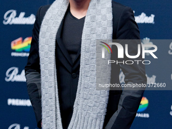 Singer Cris Cab attends the 40 Principales Awards 2014 photocall at the Barclaycard Center (Palacio de los Deportes) on December 12, 2014 in...