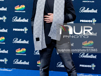 Singer Cris Cab attends the 40 Principales Awards 2014 photocall at the Barclaycard Center (Palacio de los Deportes) on December 12, 2014 in...