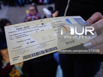 Some fans waiting for the Turin's date of the concert of Dear Jack, the Italian band came second to the thirteenth edition of talent show 