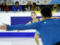 13 december-BARCELONA SPAIN: Xiaoyu Yu and Yang Jin invthe pairs free skating final in the ISU Grand Prix in Barcelona, held at the Forum in...