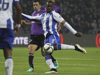 PORTUGAL, Porto: Porto's Colombian forward Jackson Martinez shot for goal during Premier League 2014/15 match between FC Porto and Vitoria F...