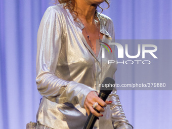The Italian singer Fiorella Mannoia performed live in a sold out concert at Lingotto Auditorium. (