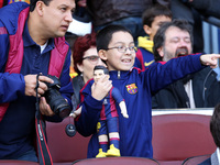 BARCELONA -20 de diciembre- SPAIN: supporter with Messi toy in the match between FC Barcelona and Cordoba CF, for the week 16 of the spanish...