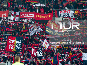 Genoa Supporters during the Serie A football match n.16 TORINO - GENOA on 21/12/14 at the Stadio Olimpico in Turin, Italy.  (