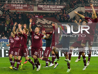 Torino Team celebrate victory after the Serie A football match n.16 TORINO - GENOA on 21/12/14 at the Stadio Olimpico in Turin, Italy.  (