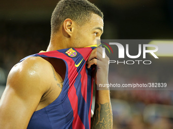 BARCELONA -december28- SPAIN : Edwin Jackson and Deshaun Thomas in the match between FC Barcelona and Real Madrid, forthe week 13 of the End...