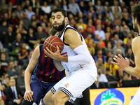 BARCELONA -december28- SPAIN : Bourousis in the match between FC Barcelona and Real Madrid, forthe week 13 of the Endesa League basketball m...