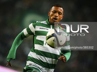 Sporting's midfielder Nani in action during the Portuguese League  football match between Sporting CP and Estoril Praia at Jose Alvalade  St...