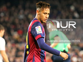 BARCELONA - january 11- SPAIN: Neymar Jr. in the match between FC Barcelona and Atletico Madrid, for the week 18 of the spanish Liga BBVA, p...