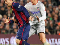 BARCELONA - january 11- SPAIN: Leo Messi and Fernando Torres in the match between FC Barcelona and Atletico Madrid, for the week 18 of the s...