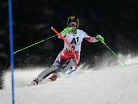 Kathrin Zettel from Austria during the 6th Ladies' slalom, at Audi FIS Ski World Cup 2014/15, in Flachau. Flachau, Austria. January 13, 2015...