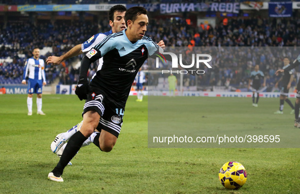 BARCELONA - january 17- SPAIN: Orellana and Fuentes in the match between RCD Espanyol and RC Celta, corresponding to the week19 of the spani...