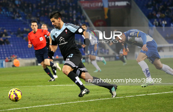 BARCELONA - january 17- SPAIN: Nolito in the match between RCD Espanyol and RC Celta, corresponding to the week19 of the spanish Liga BBVA,...