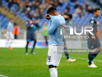 La delusione di Keita during the Serie A match between SS Lazio and SSC Napoli at Olympic Stadium, Italy on January 18, 2015. (