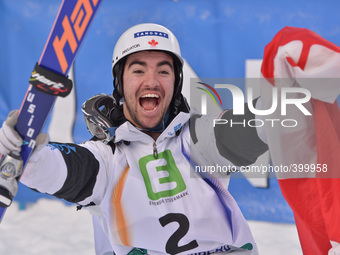 Philippe Marquis from Canada, takes a Silver medal in Dual Moduls Final at FIS Freestyle World SKI CHampionship 2015 in Kreischberg, Austria...